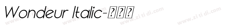 Wondeur Italic字体转换